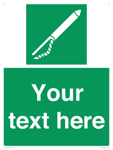 Custom sign safe condition Line throwing appliance